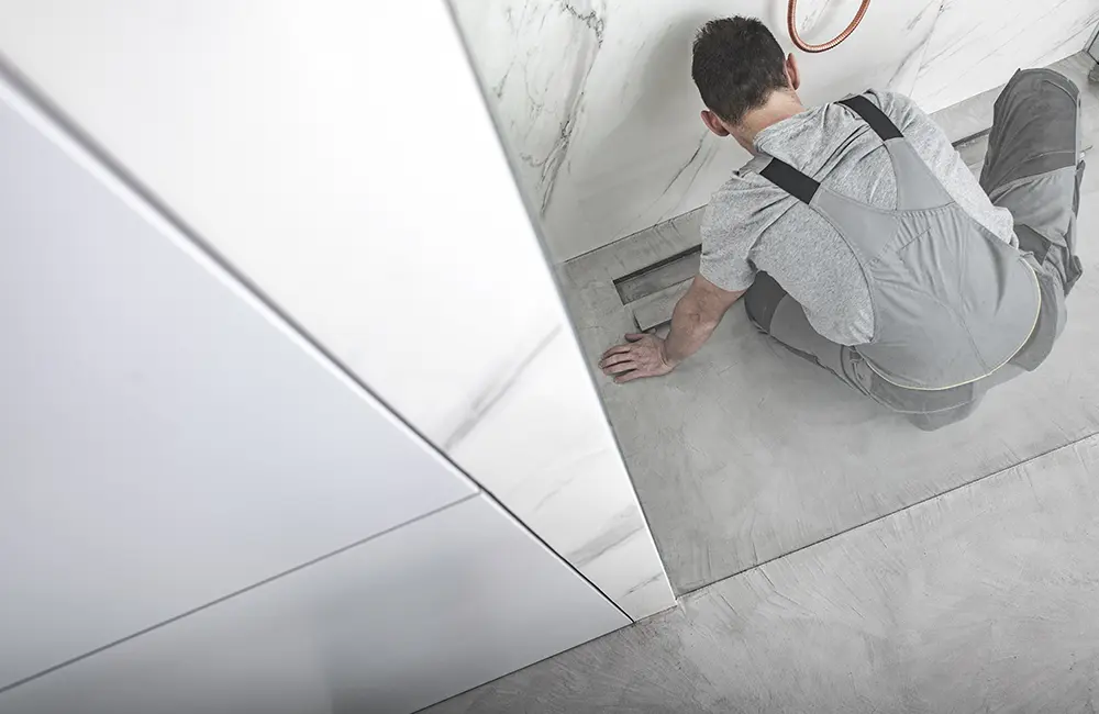 Installation d'une nouvelle douche